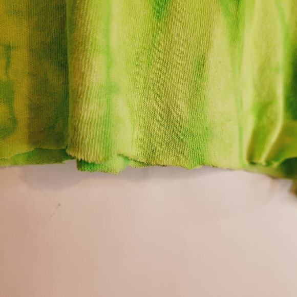 Shadow Hill green tie dyed cut off long sleeved t-shirt - Picture 4 of 8
